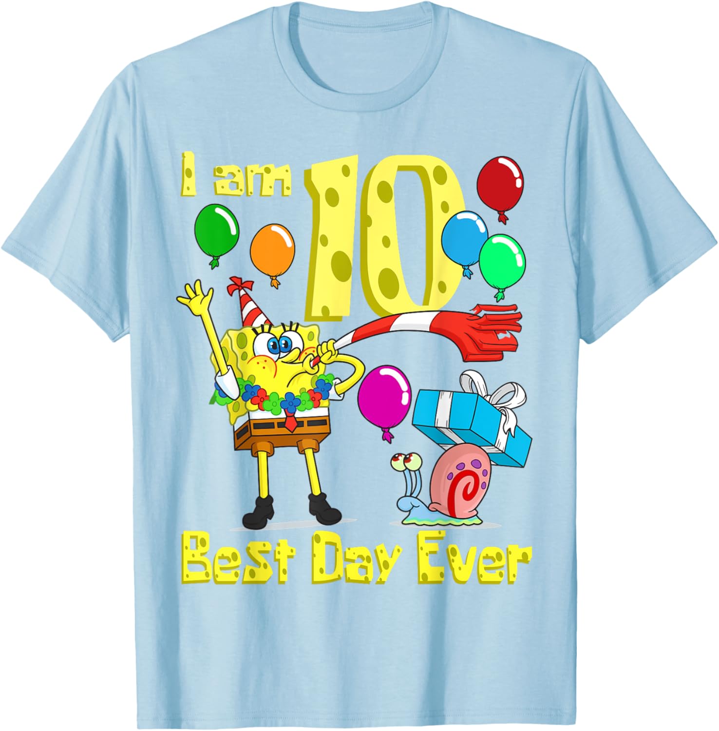 SpongeBob 10th Birthday Party T-Shirt by Mademark for Fun Celebrations - 5