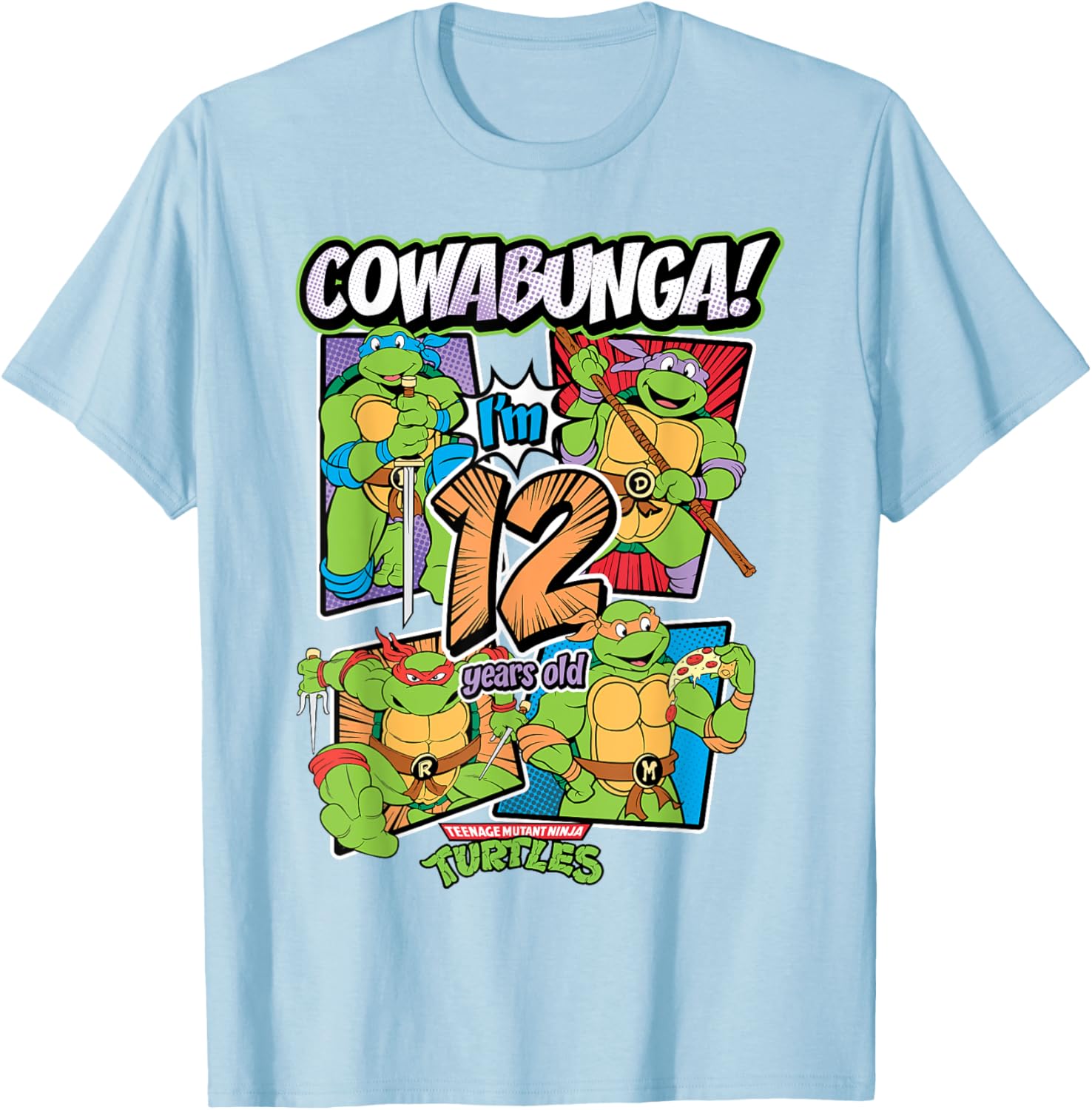 Mademark Teenage Mutant Ninja Turtles Cowabunga I'm 12 Years Old T-Shirt - 8