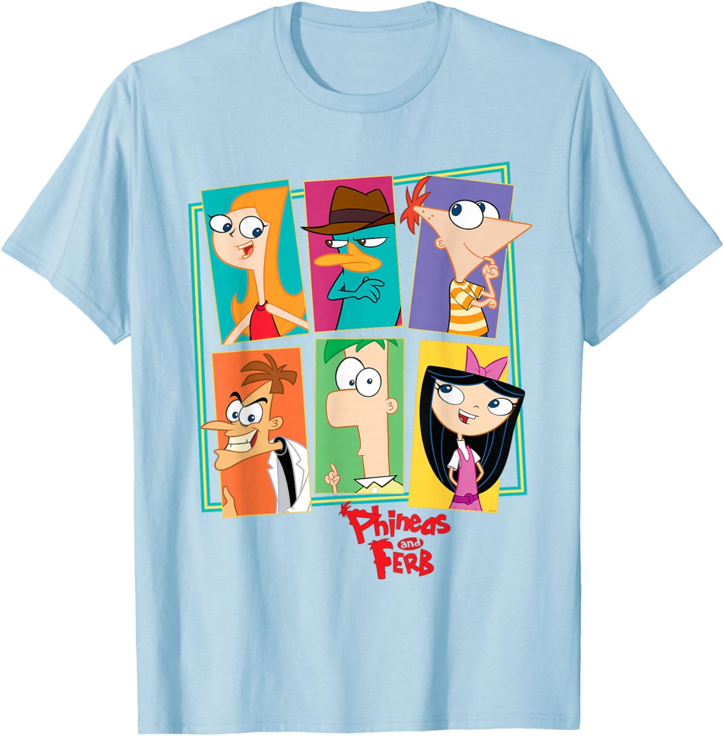 Phineas and Ferb Character Collage T-Shirt for Fun Disney Fans - 7