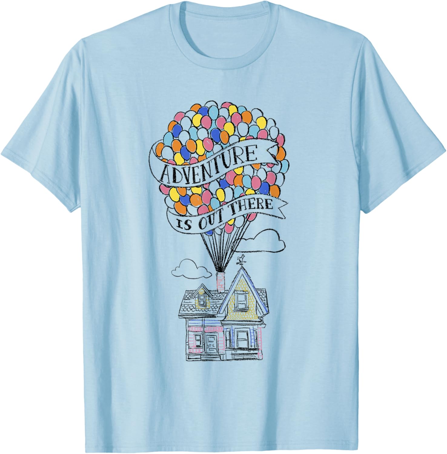 Disney Pixar Up Adventure Is Out There Flying House T-Shirt for Fans - 1