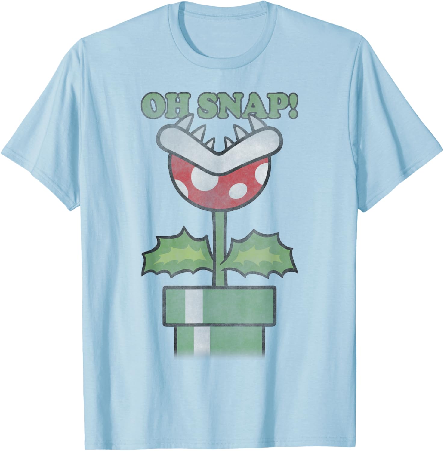 Vintage Nintendo Super Mario Piranha Plant Oh Snap T-Shirt for Gamers - 8