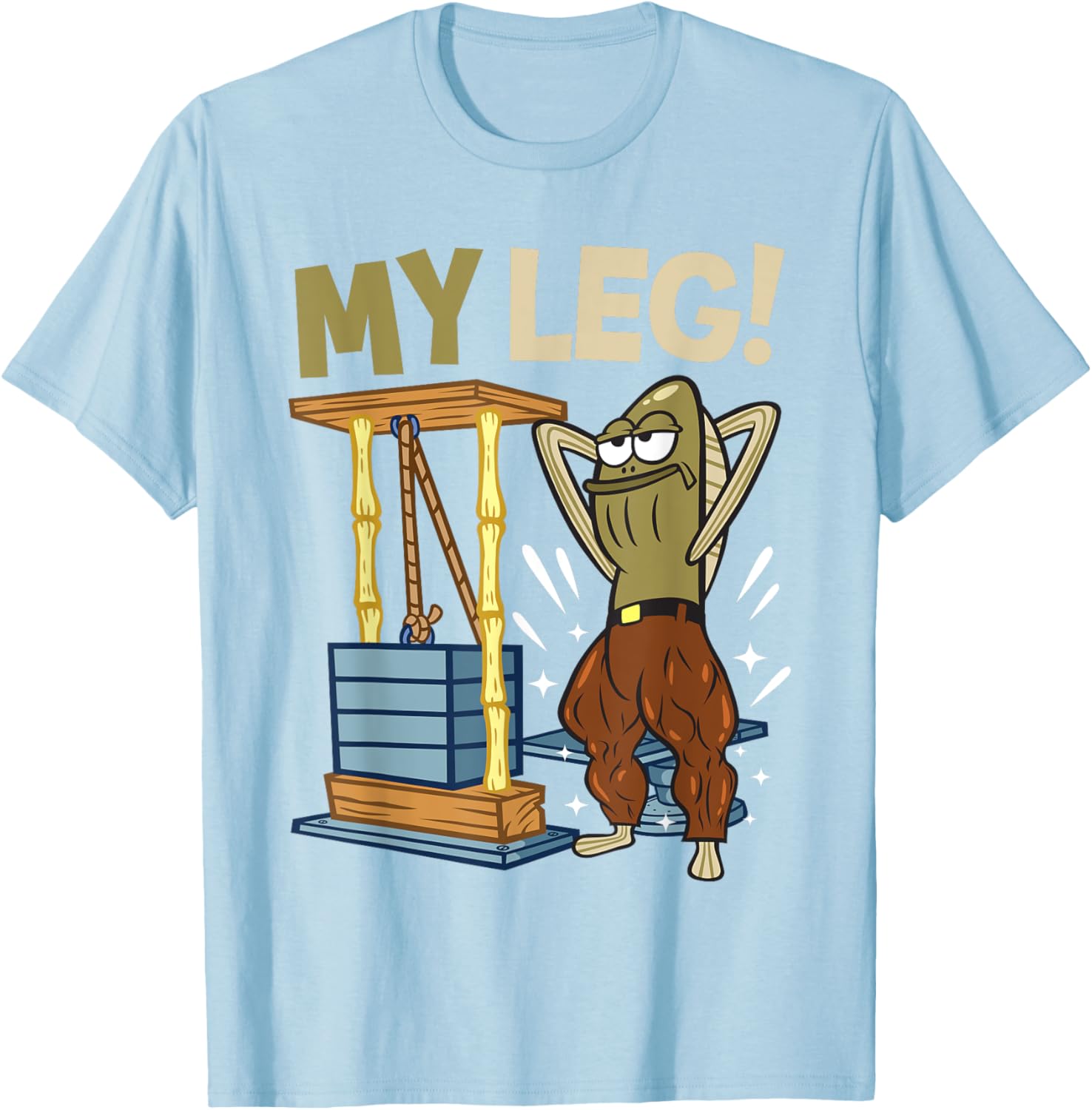 Mademark x SpongeBob My Leg Bodybuilding Funny T-Shirt for Leg Day - 17