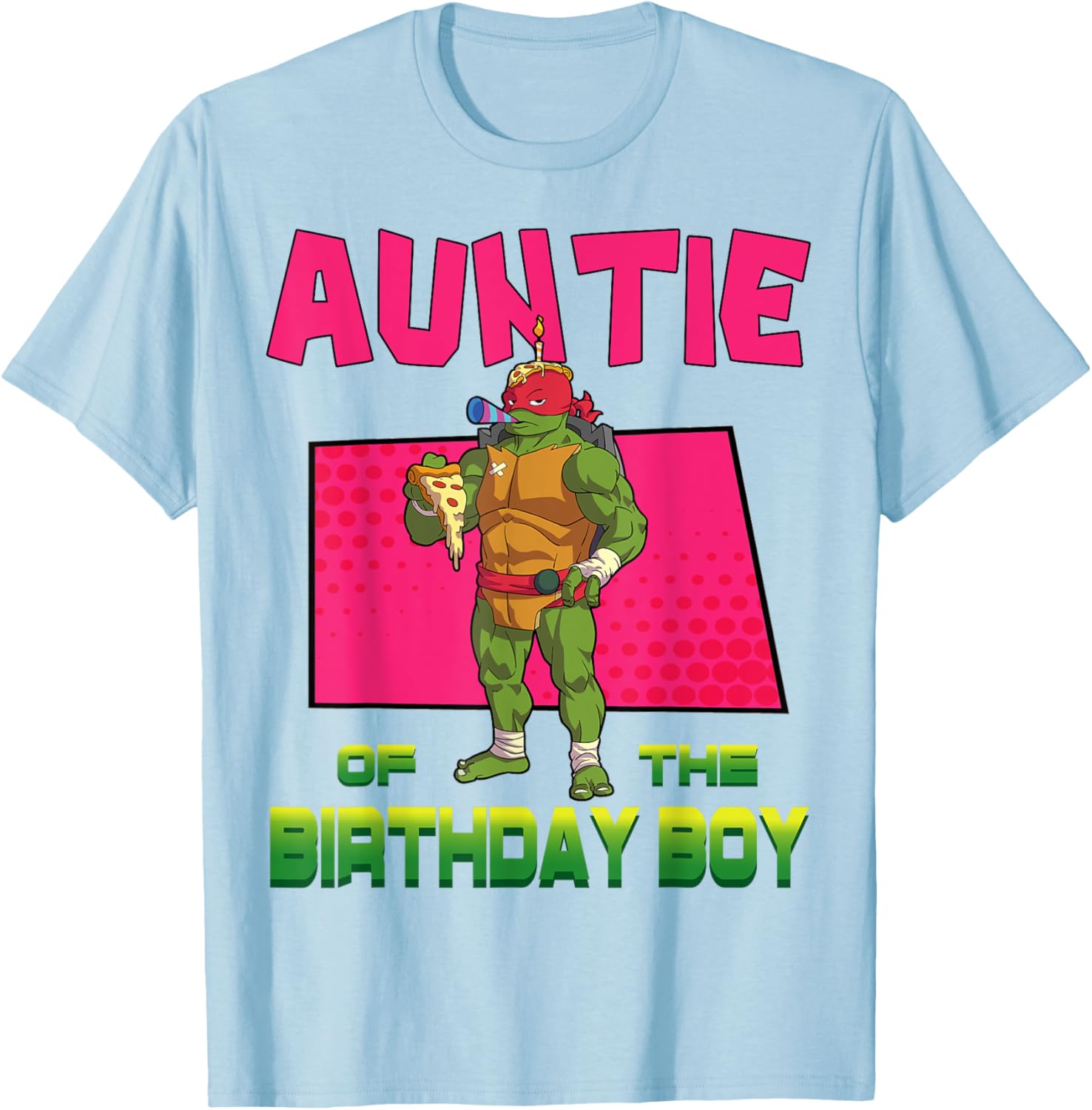 Mademark TMNT Raphael Pizza Party T-Shirt for Birthday Celebration - 11