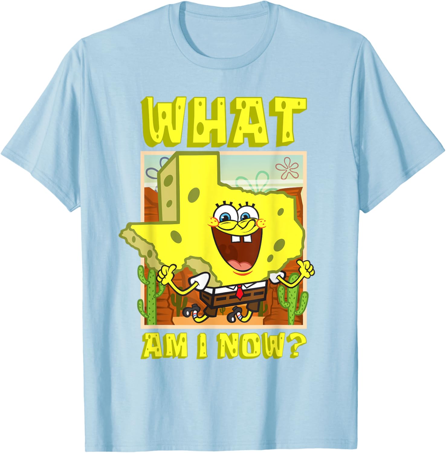 Mademark SpongeBob Texas Map T-Shirt for Fun Loving Texans - 15