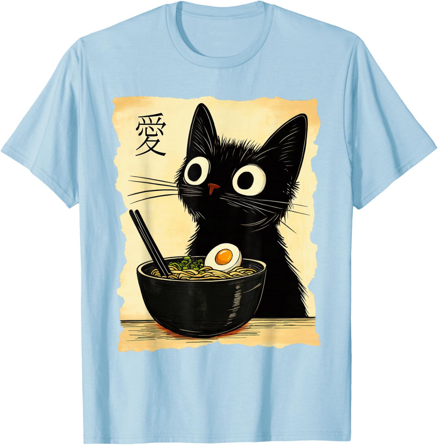 Funny Cat Ramen Graphic Tee Cute Japanese Kawaii Anime Cat T-Shirt - 26