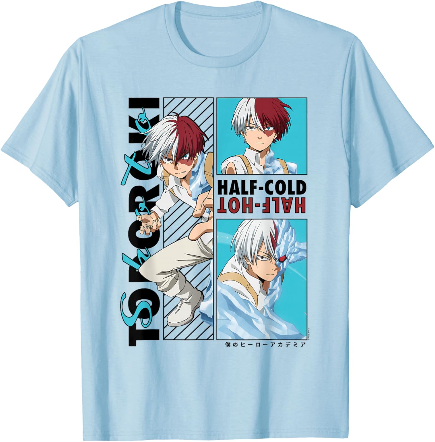 My Hero Academia Todoroki Half-Cold Half-Hot Anime T-Shirt for Fans - 1