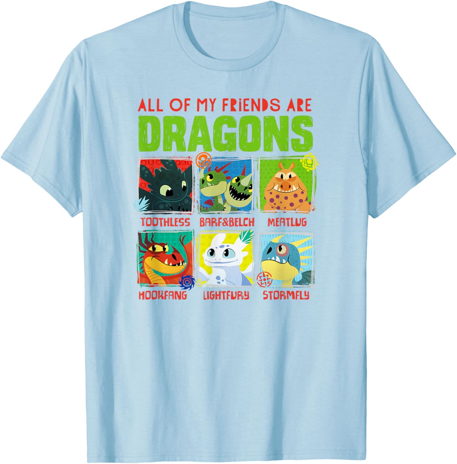 How to Train Your Dragon 3 Hidden World Dragon Friends T-Shirt for Fans - 2