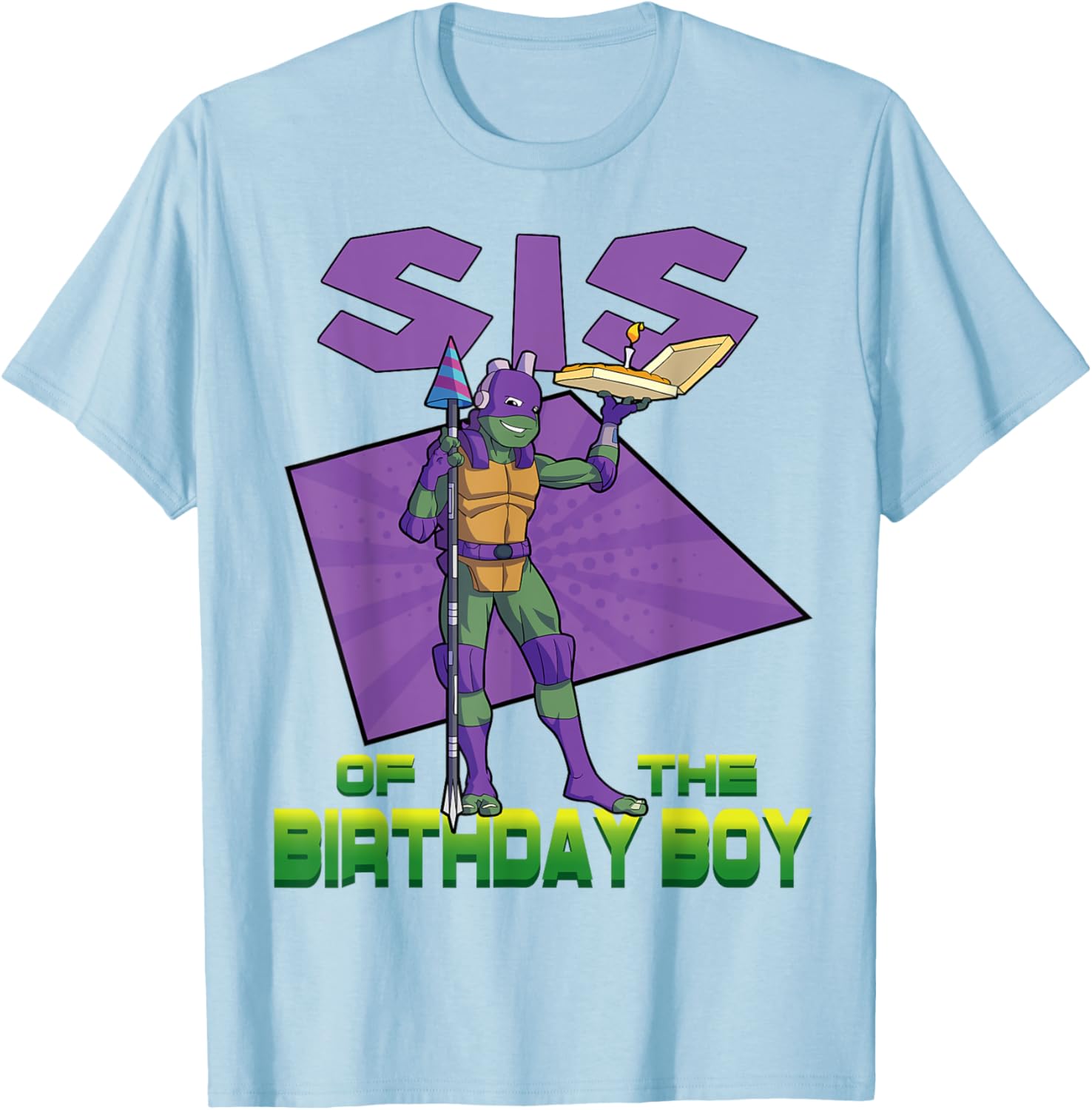 Mademark Teenage Mutant Ninja Turtles Donnie Birthday Pizza Party T-Shirt - 3