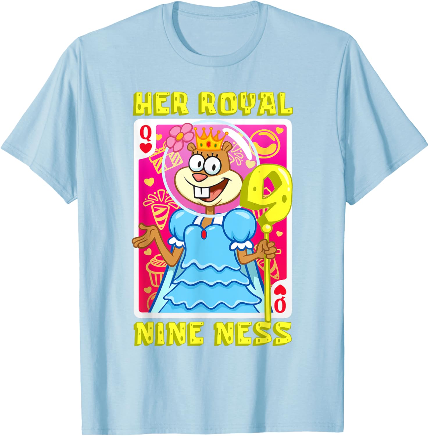 SpongeBob Her Royal Nine-ness Girl 9th Birthday T-Shirt for Kids - 2