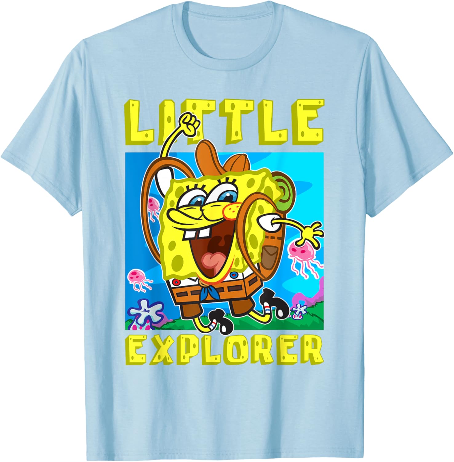 SpongeBob Little Explorer Funny Boys Gift T-Shirt for Christmas Birthday - 1