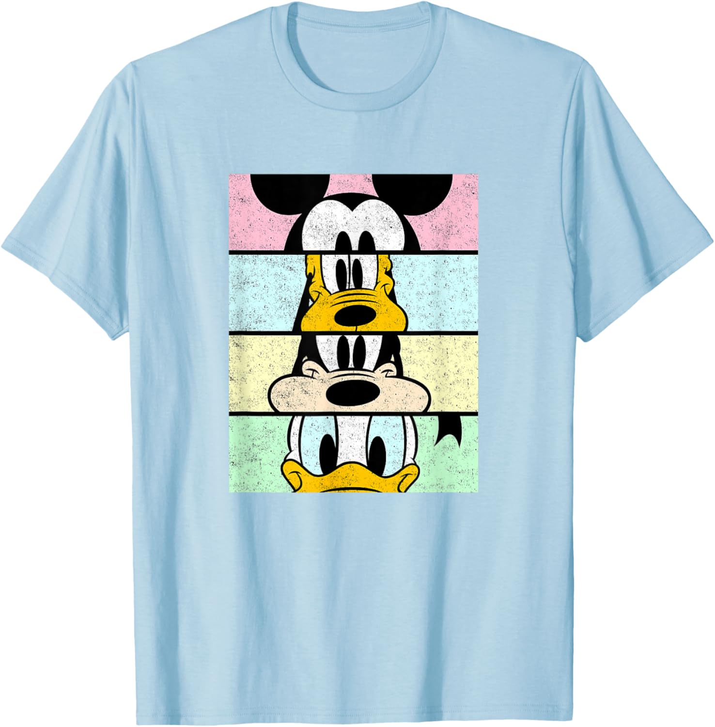 Disney Mickey And Friends Distressed Comic Panels T-Shirt for Fun Fans - 4