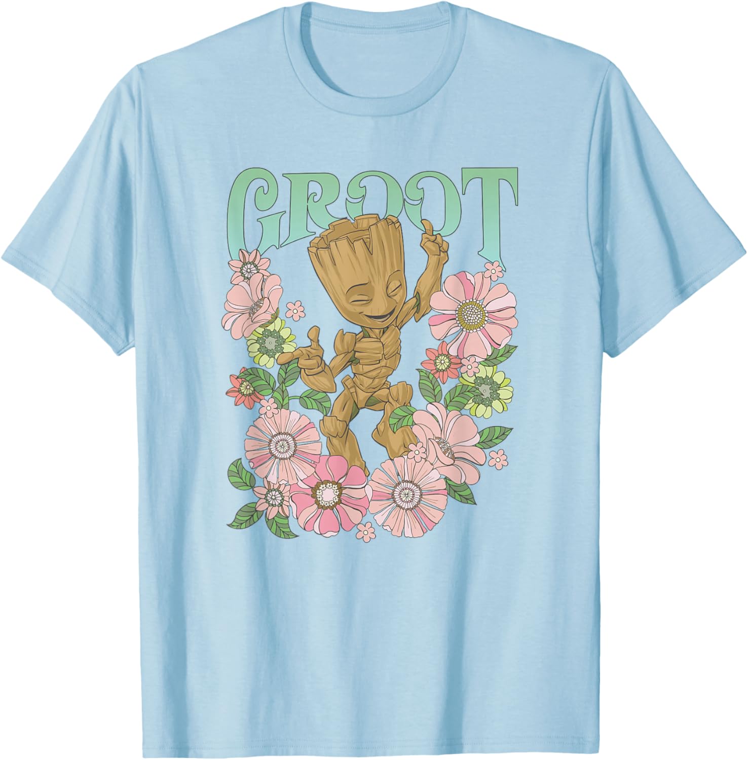 Marvel Guardians of the Galaxy Groot Floral Dance T-Shirt for Fans - 10