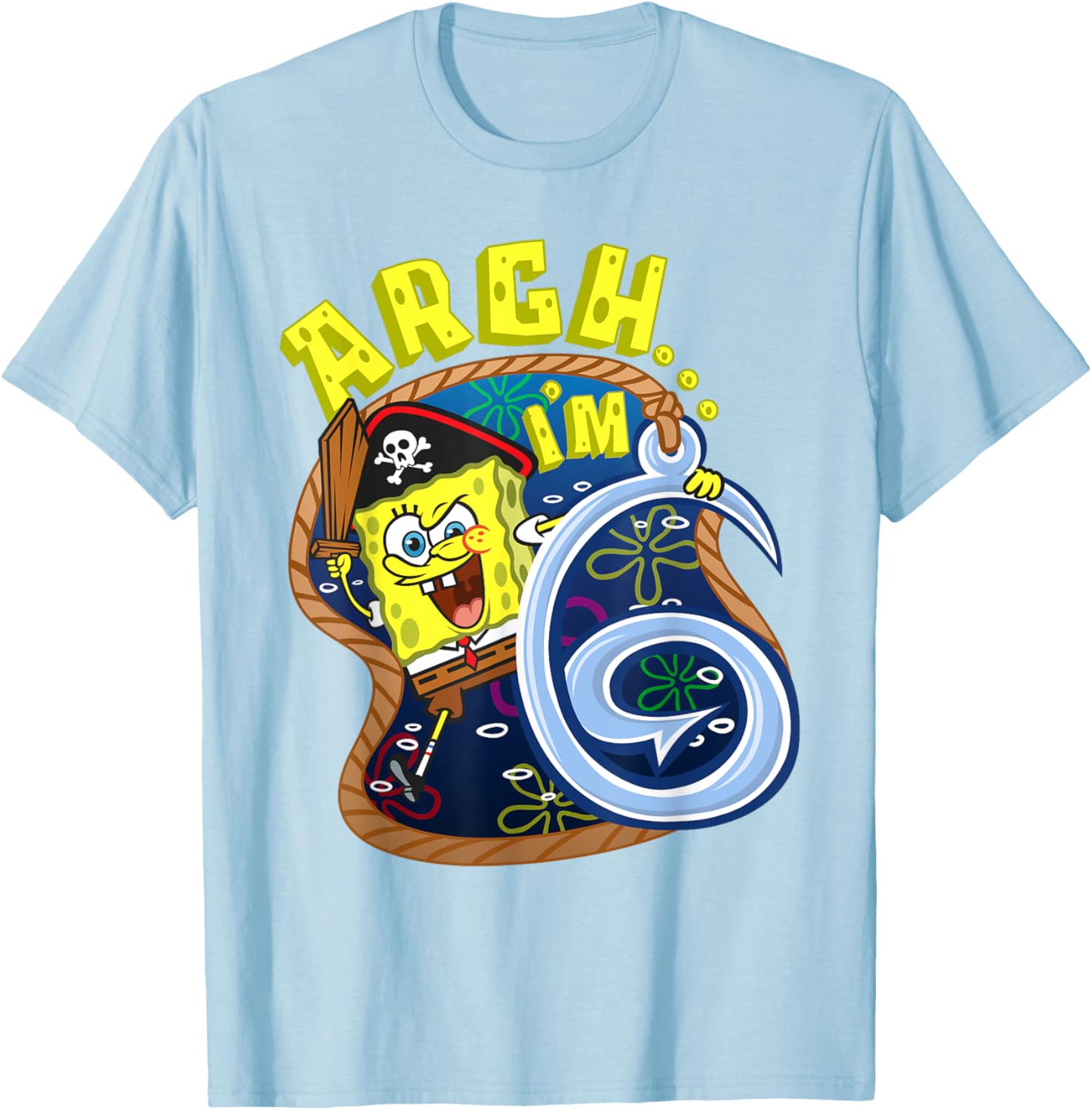 Mademark SpongeBob SquarePants Pirate Theme T-Shirt for 6th Birthday - 2
