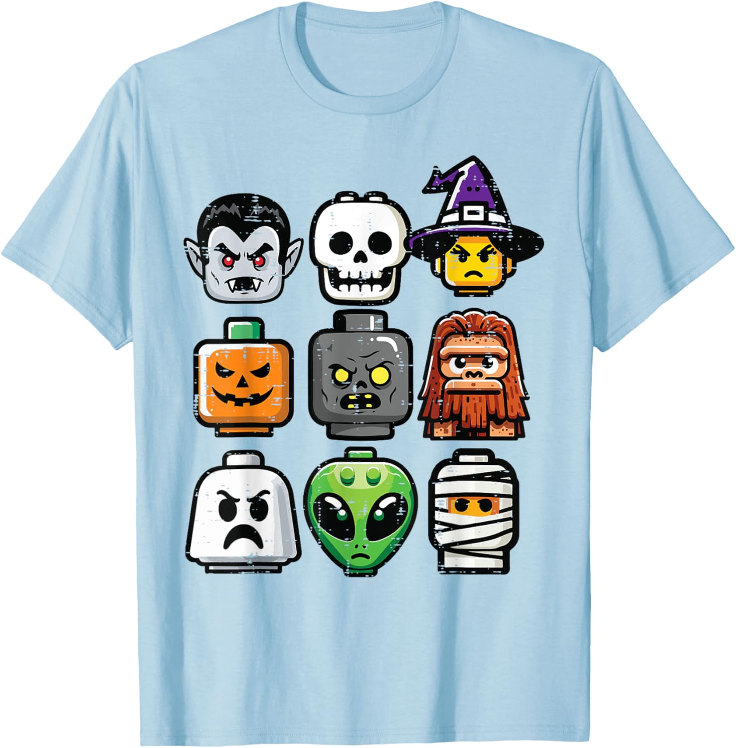 Halloween Pumpkin Ghost Heads T-Shirt for Kids and Boys Costume Fun - 29