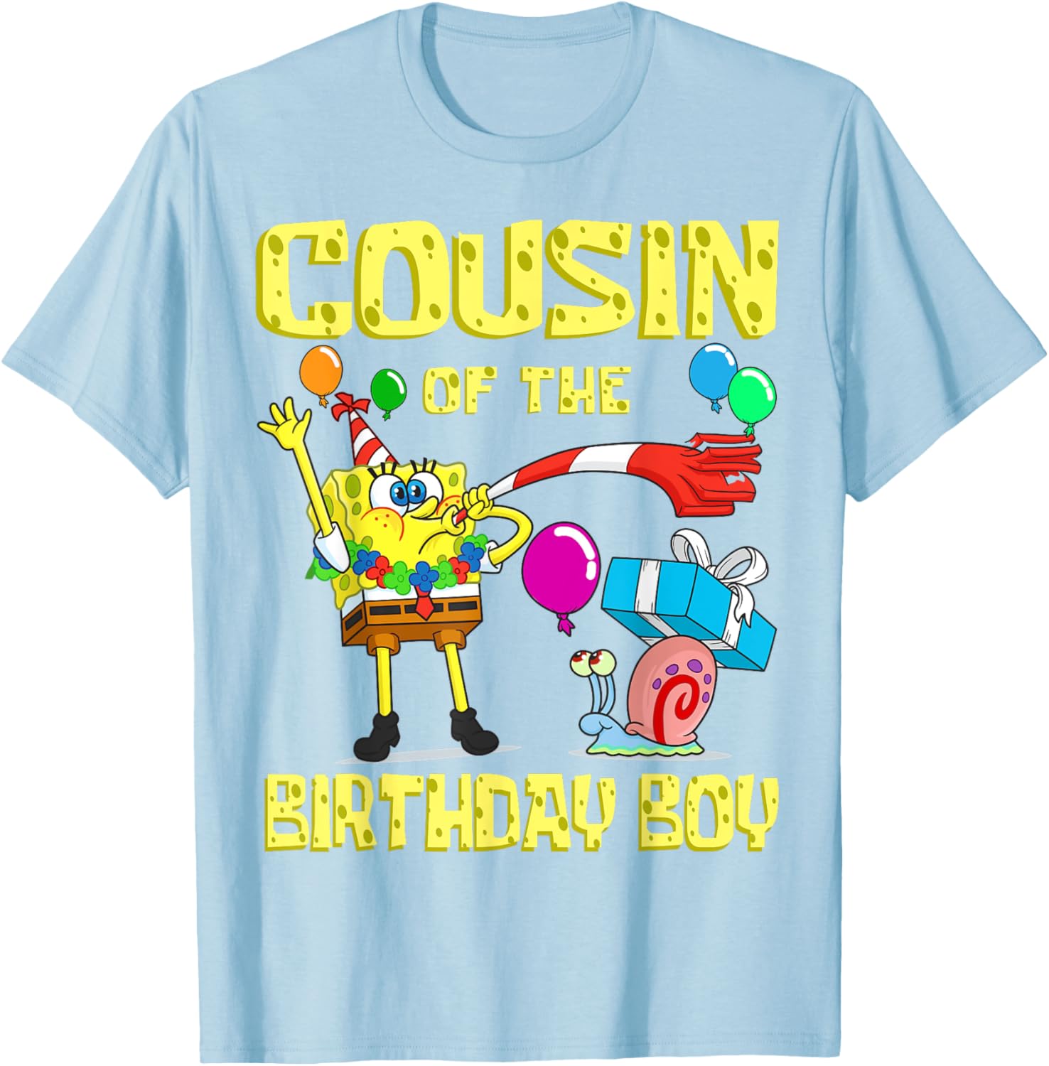 Mademark SpongeBob Cousin of the Birthday Boy Party T-Shirt for Kids - 5