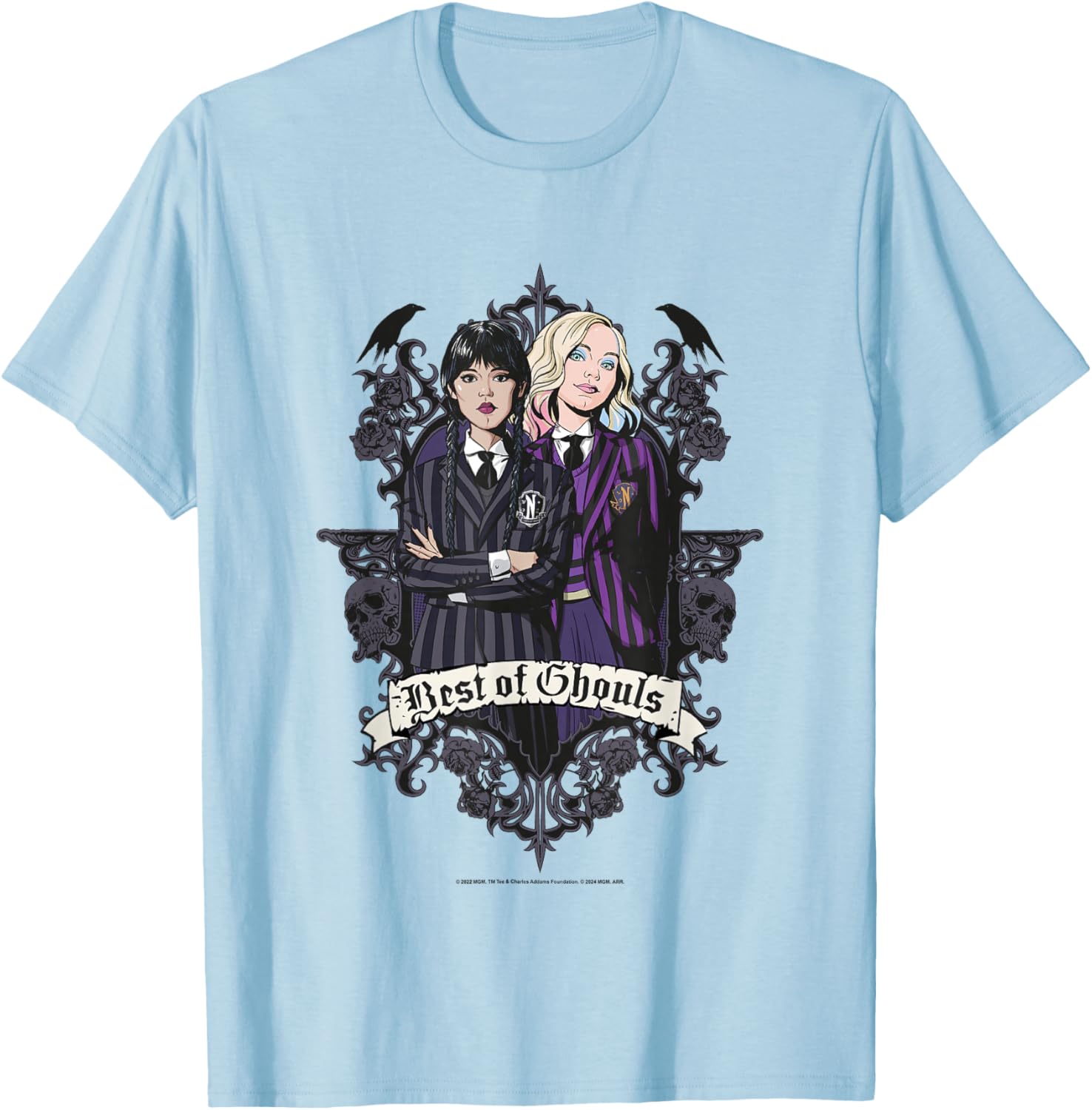 Ghouls Wednesday and Enid T-Shirt for Fans of Wednesday Series - 5