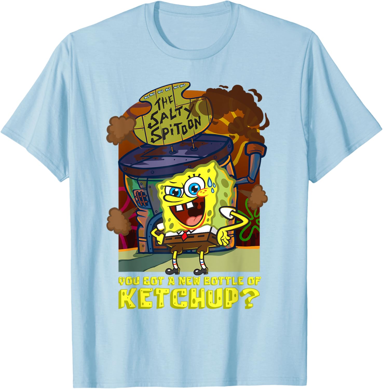 Mademark SpongeBob Salty Spitoon Ketchup Fun T-Shirt for Fans - 7