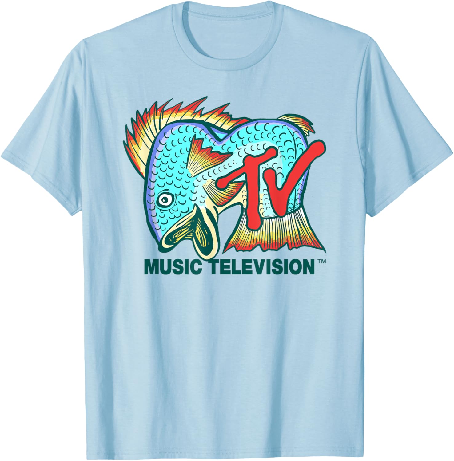 Mademark x MTV Colorful Punk Fish T-Shirt for Ocean Lovers - 3