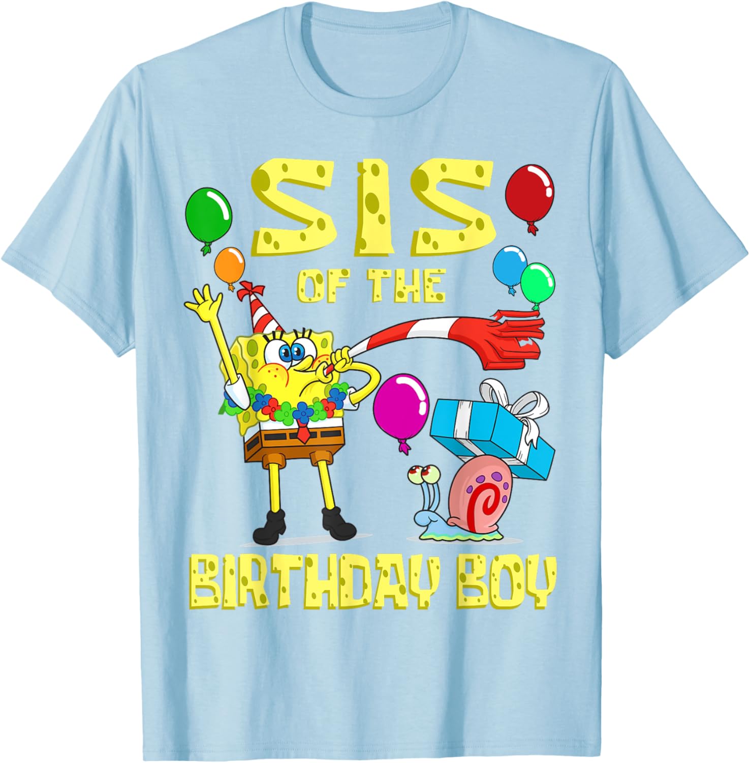 Mademark SpongeBob Sister of the Birthday Boy Party T-Shirt for Kids - 16