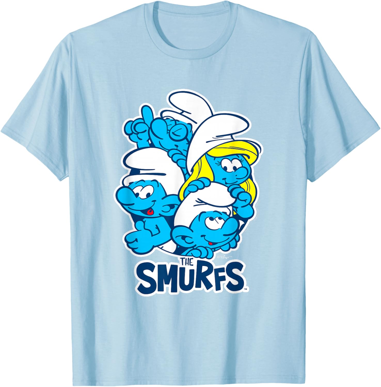 Cute Smurfs Group T-Shirt for Fans - Fun and Colorful Apparel - 6