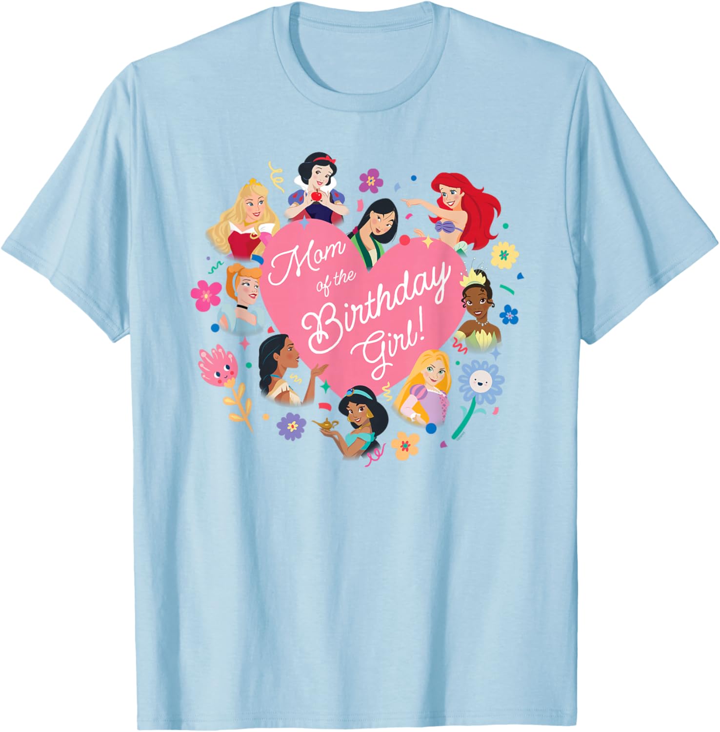 Disney Princess Heart T-Shirt for Birthday Girl's Mom - Cute Gift Idea - 6