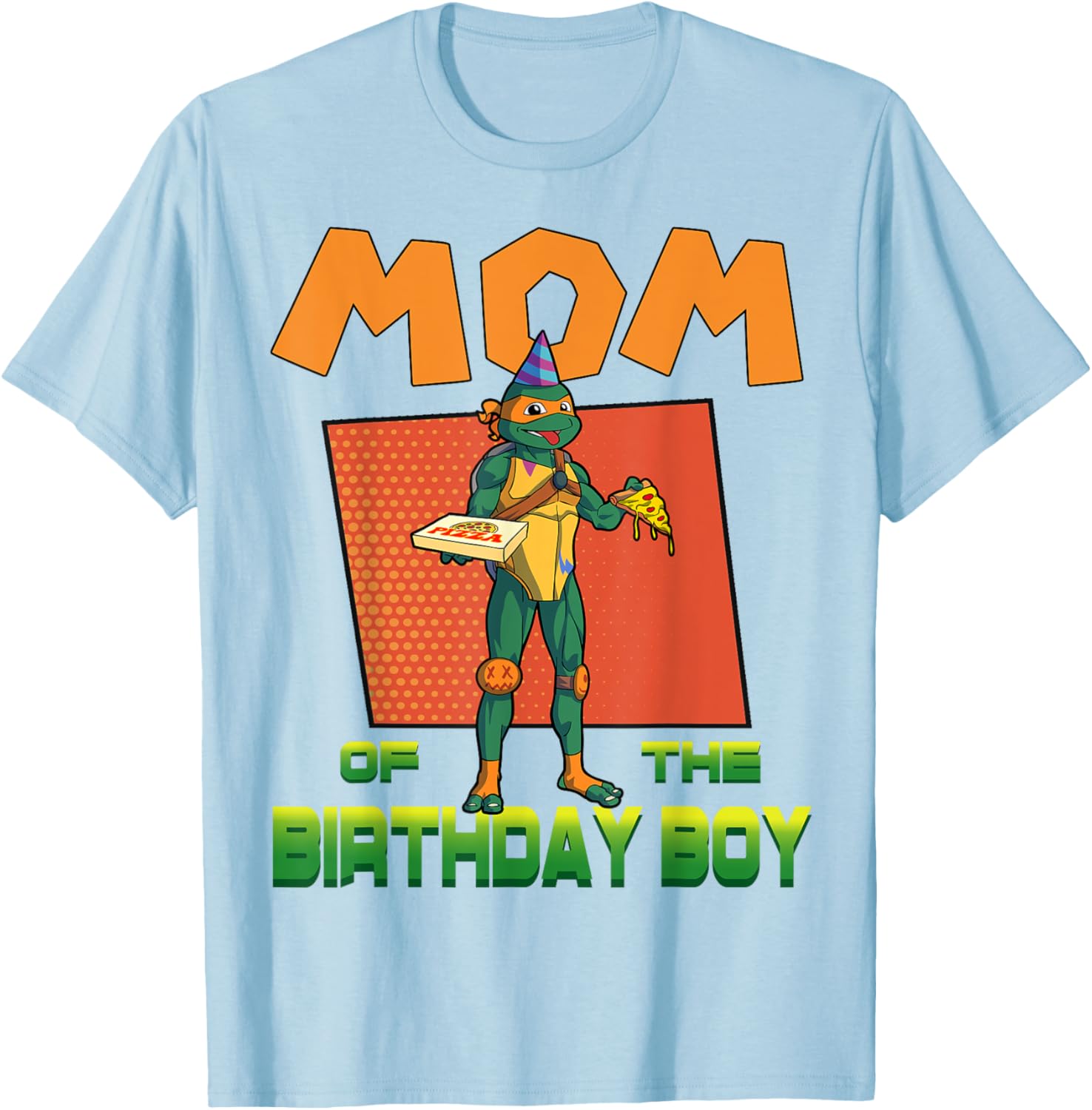 Mademark Teenage Mutant Ninja Turtles Mikey Birthday Pizza Party T-Shirt - 19