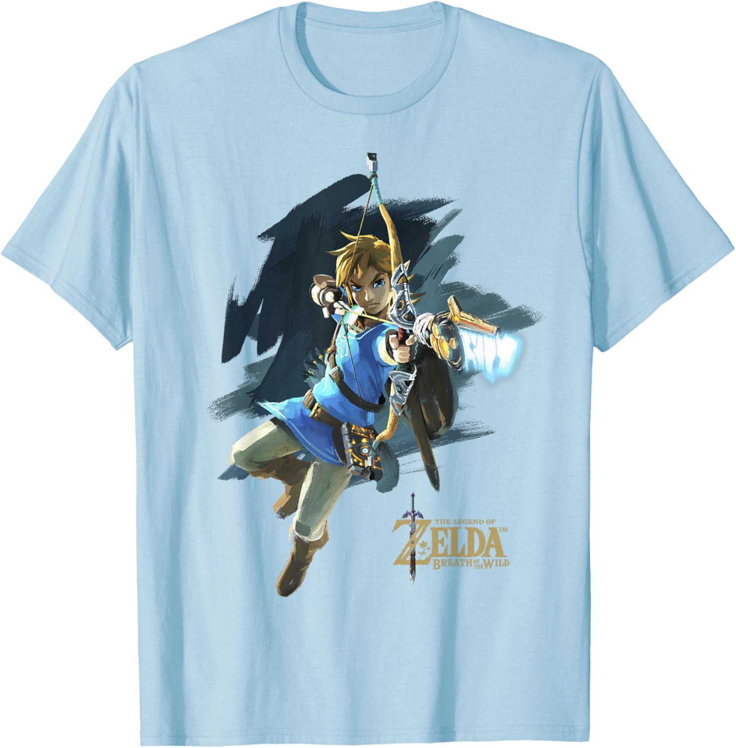 Legend Of Zelda Breath Of The Wild Link Archer Jump Shot T-Shirt - 2