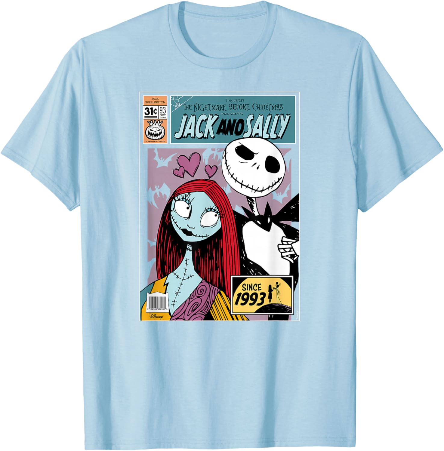 Jack and Sally Nightmare Before Christmas T-Shirt for Fans and Collectors - 10