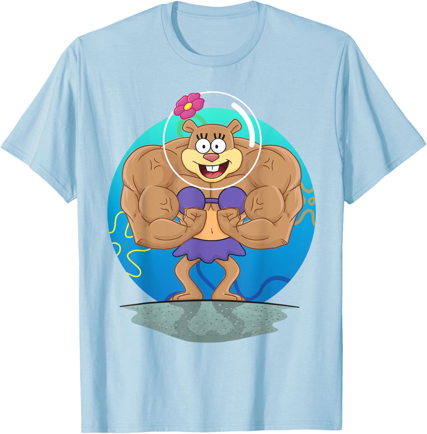 Mademark SpongeBob SquarePants Sandy Cheeks Muscle T-Shirt for Fans - 5