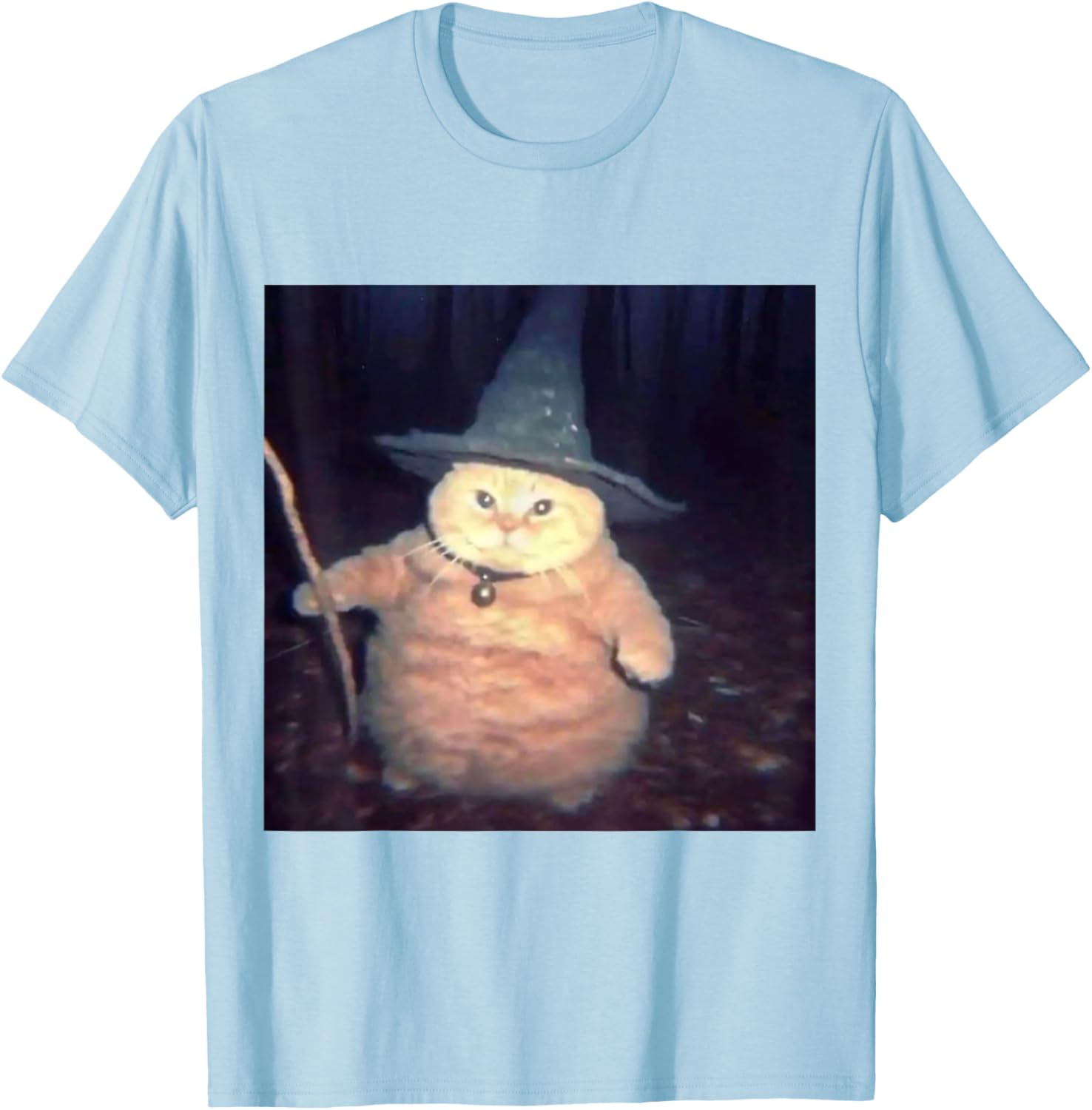 Funny Wizard Cat Halloween T-Shirt for Cat Lovers and Meme Fans - 1