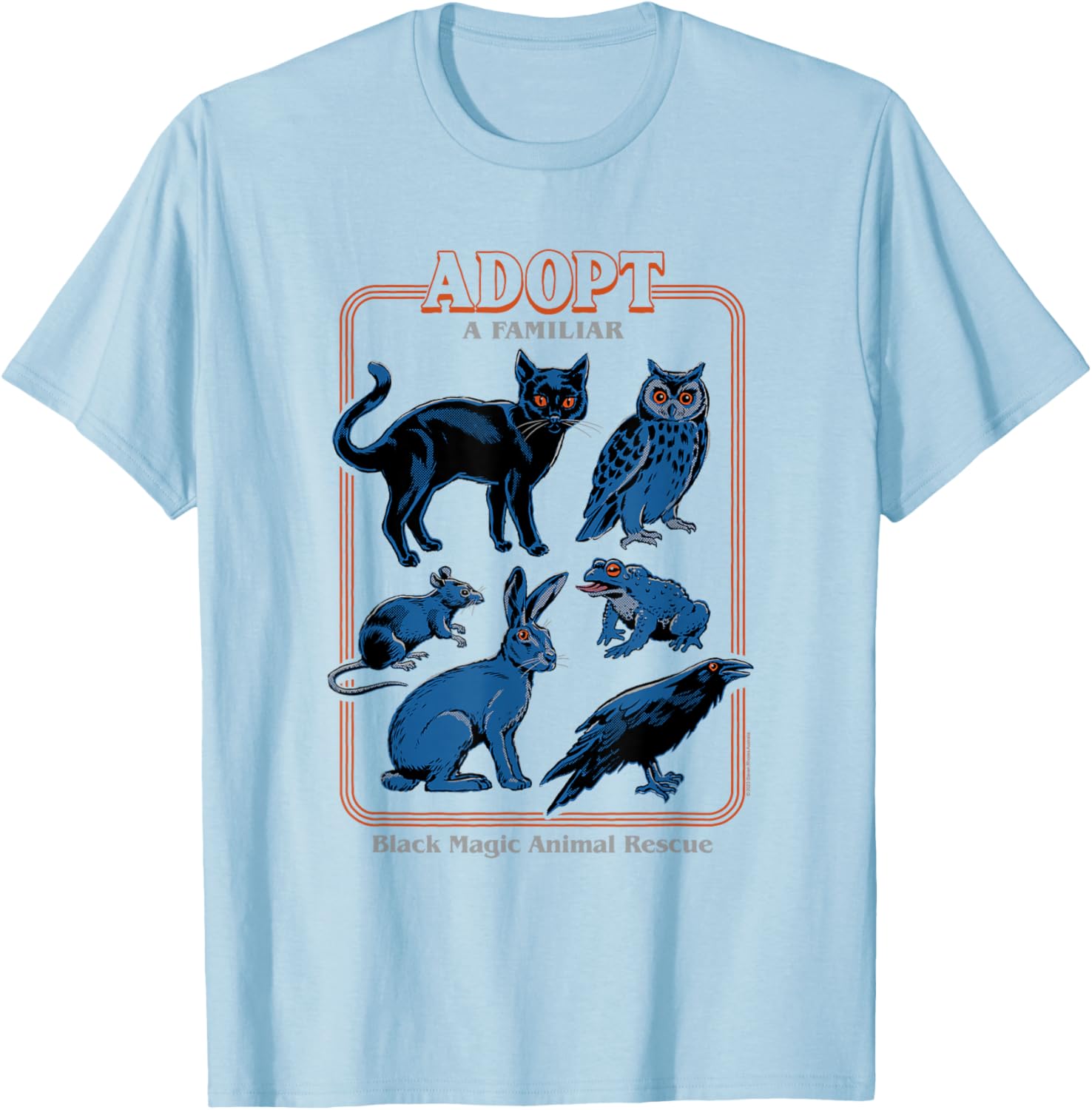 Steven Rhodes Black Magic Adopt a Familiar Retro T-Shirt for Fun Lovers - 1