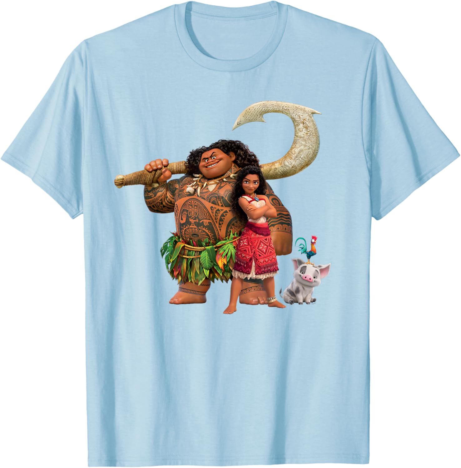 Disney Moana Adventure T-Shirt with Maui Pua Heihei for Kids - 22