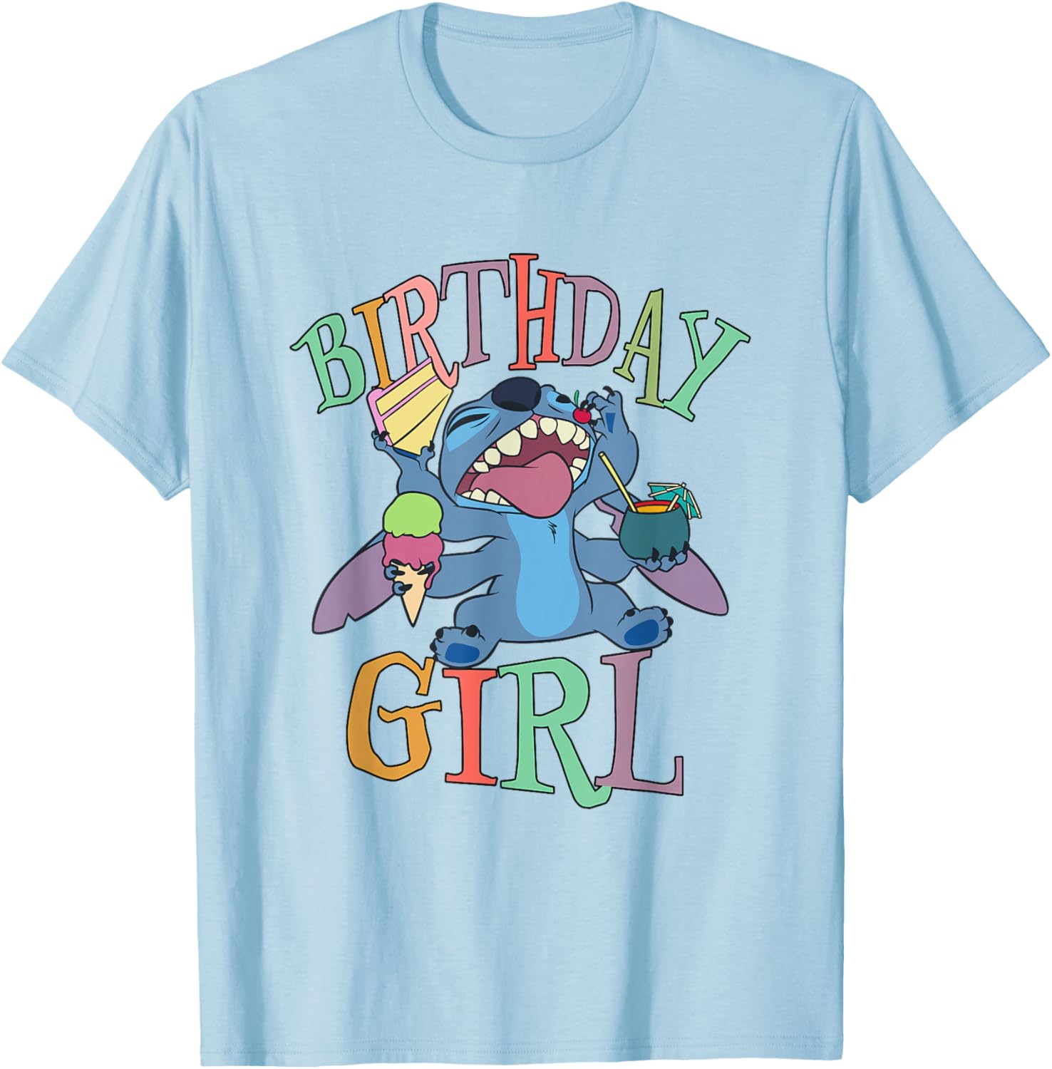 Disney Lilo & Stitch Birthday Girl Retro Stitch T-Shirt for Fun Celebrations - 6