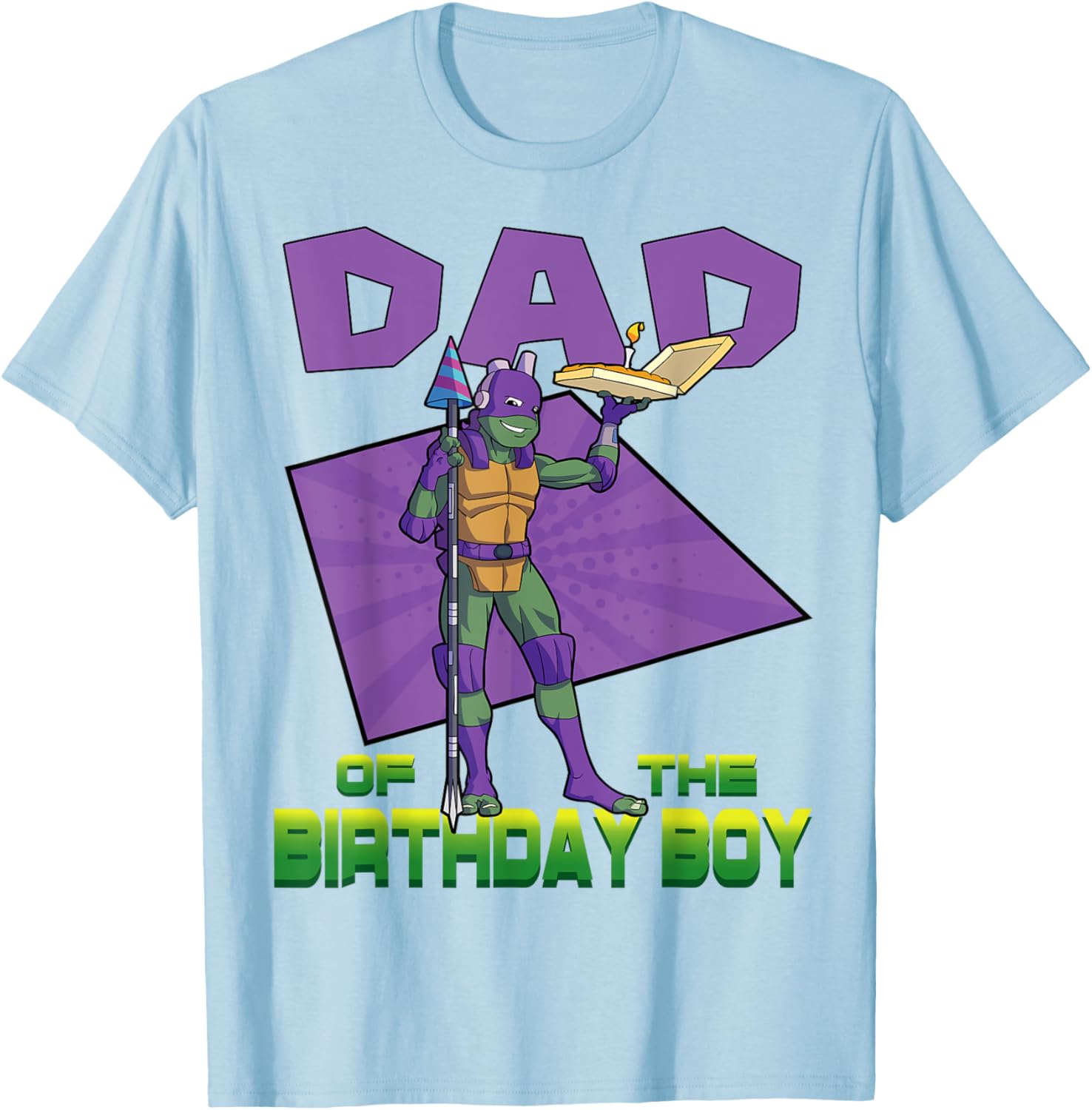 Mademark TMNT Donnie Daddy of the Birthday Boy Pizza Party T-Shirt - 5