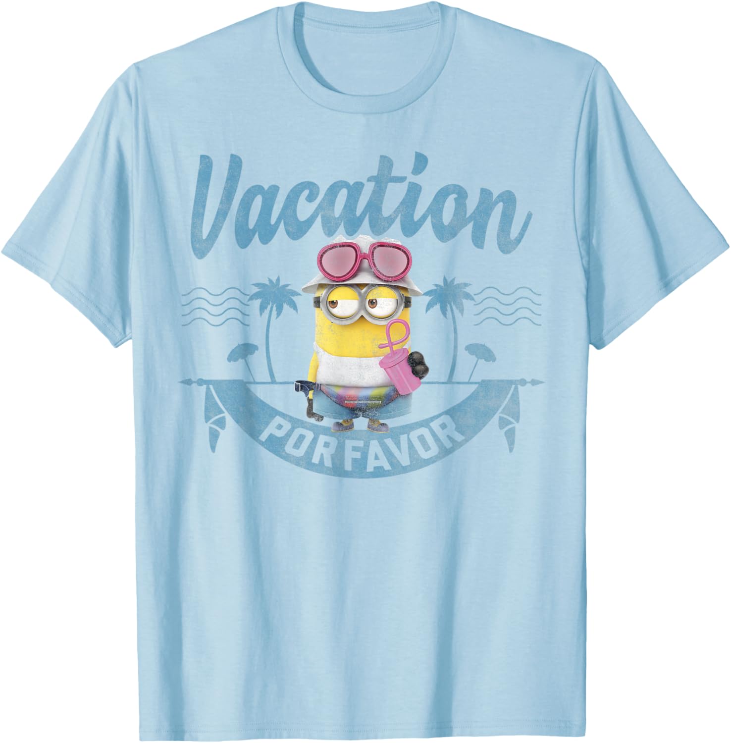 Despicable Me Minions Vacation Por Favor Graphic T-Shirt for Fun Lovers - 4