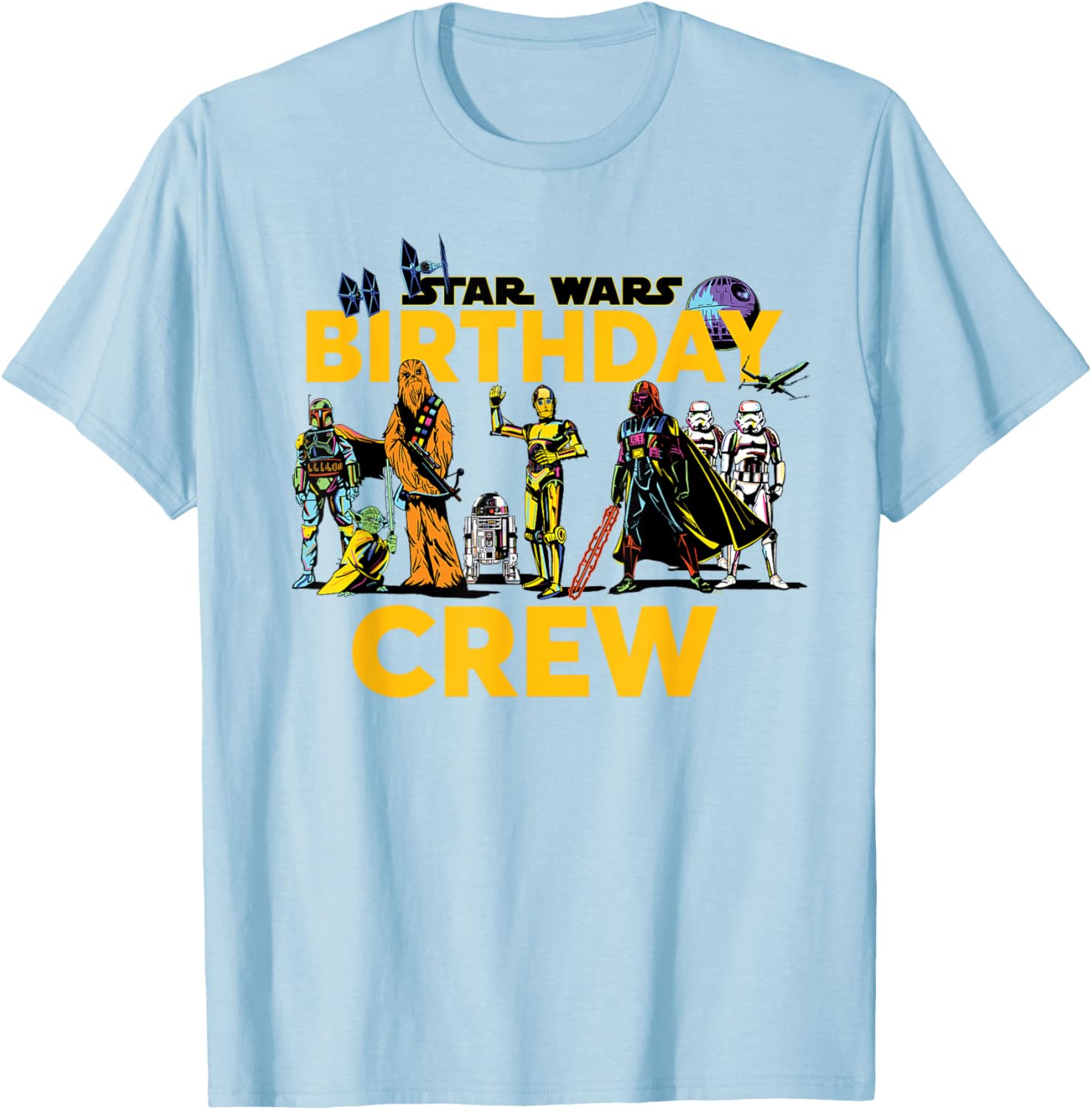 Star Wars Birthday Crew Matching T-Shirt for Classic Characters Fans - 8