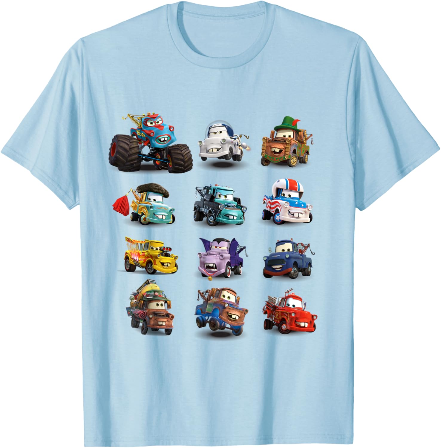 Disney Pixar Cars Many Maters T-Shirt for Kids and Adults Fun Apparel - 3