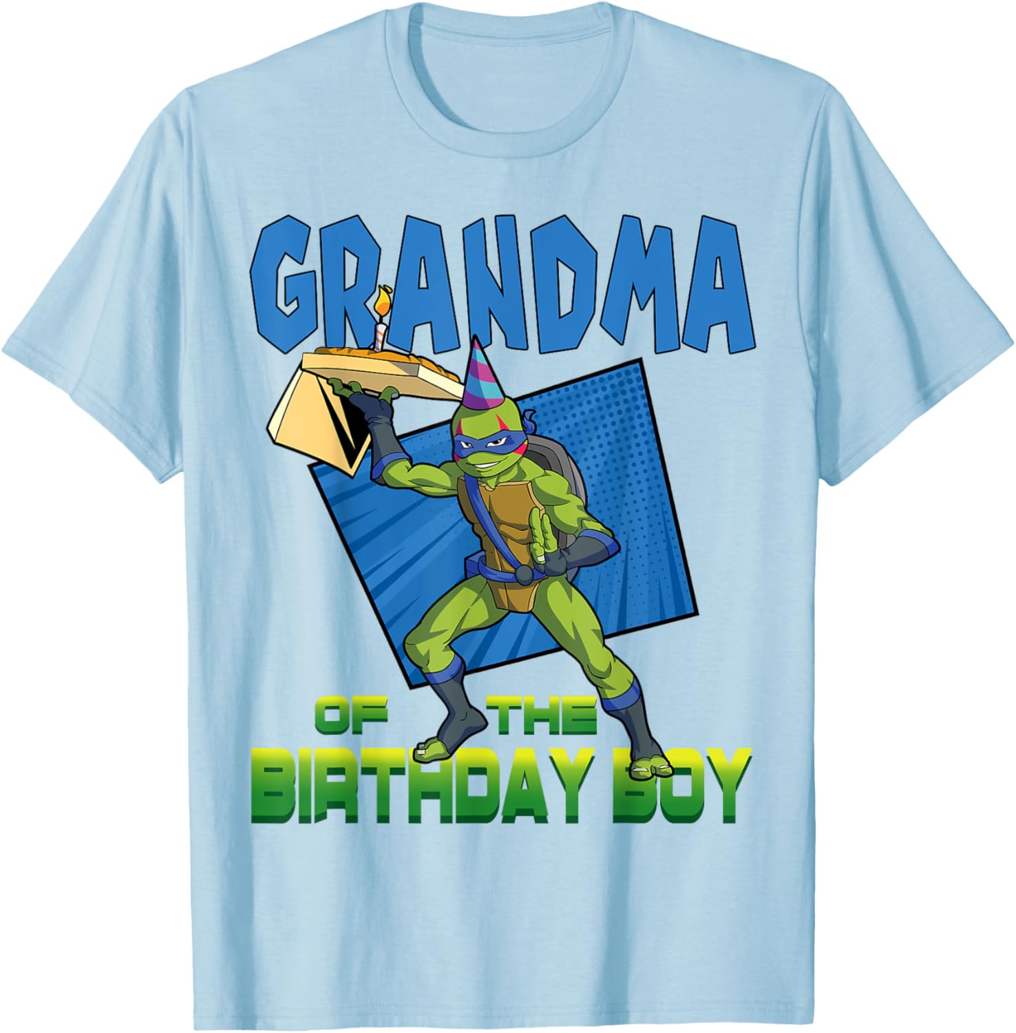 Mademark TMNT Leo Grandma Birthday Pizza Party T-Shirt for Kids - 8