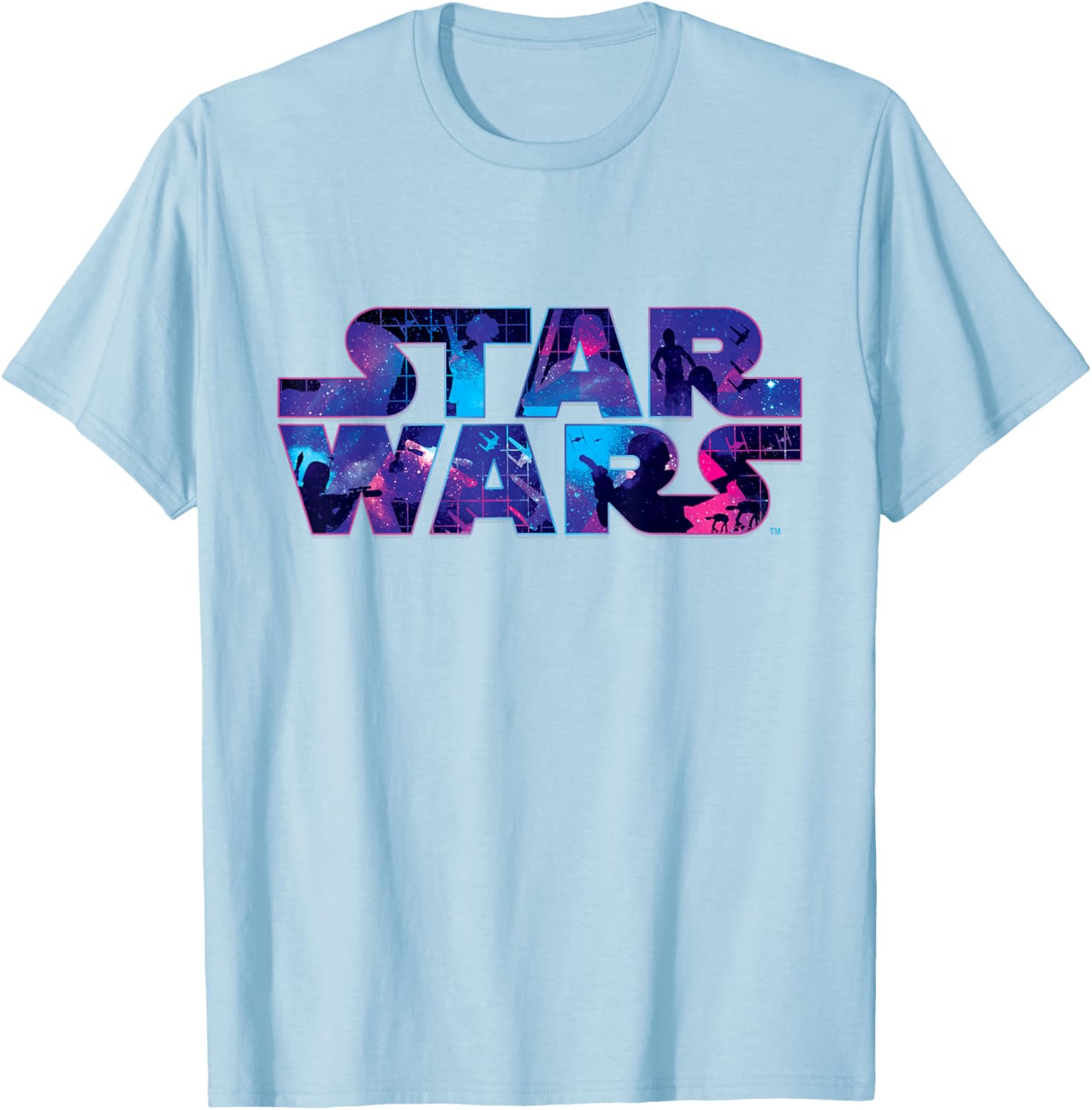 Retro 90s Star Wars Logo Galaxy T-Shirt for Fans of Classic Sci-Fi - 1