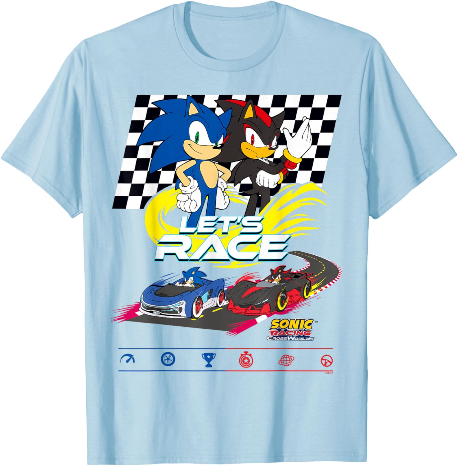 Sonic Racing CrossWorlds T-Shirt Sonic vs Shadow Race Day Apparel - 23