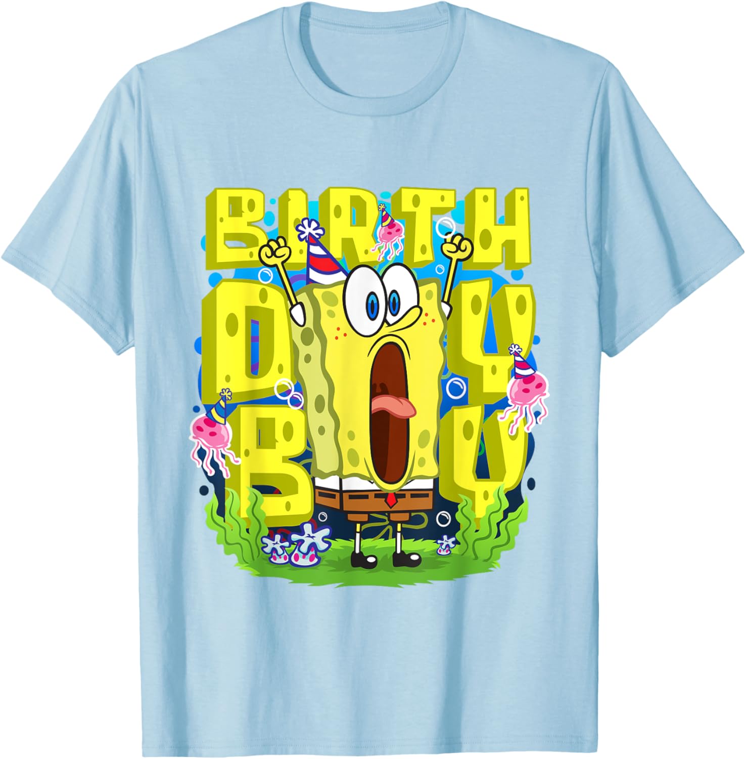 Mademark SpongeBob SquarePants Birthday Boy Funny T-Shirt for Kids - 23