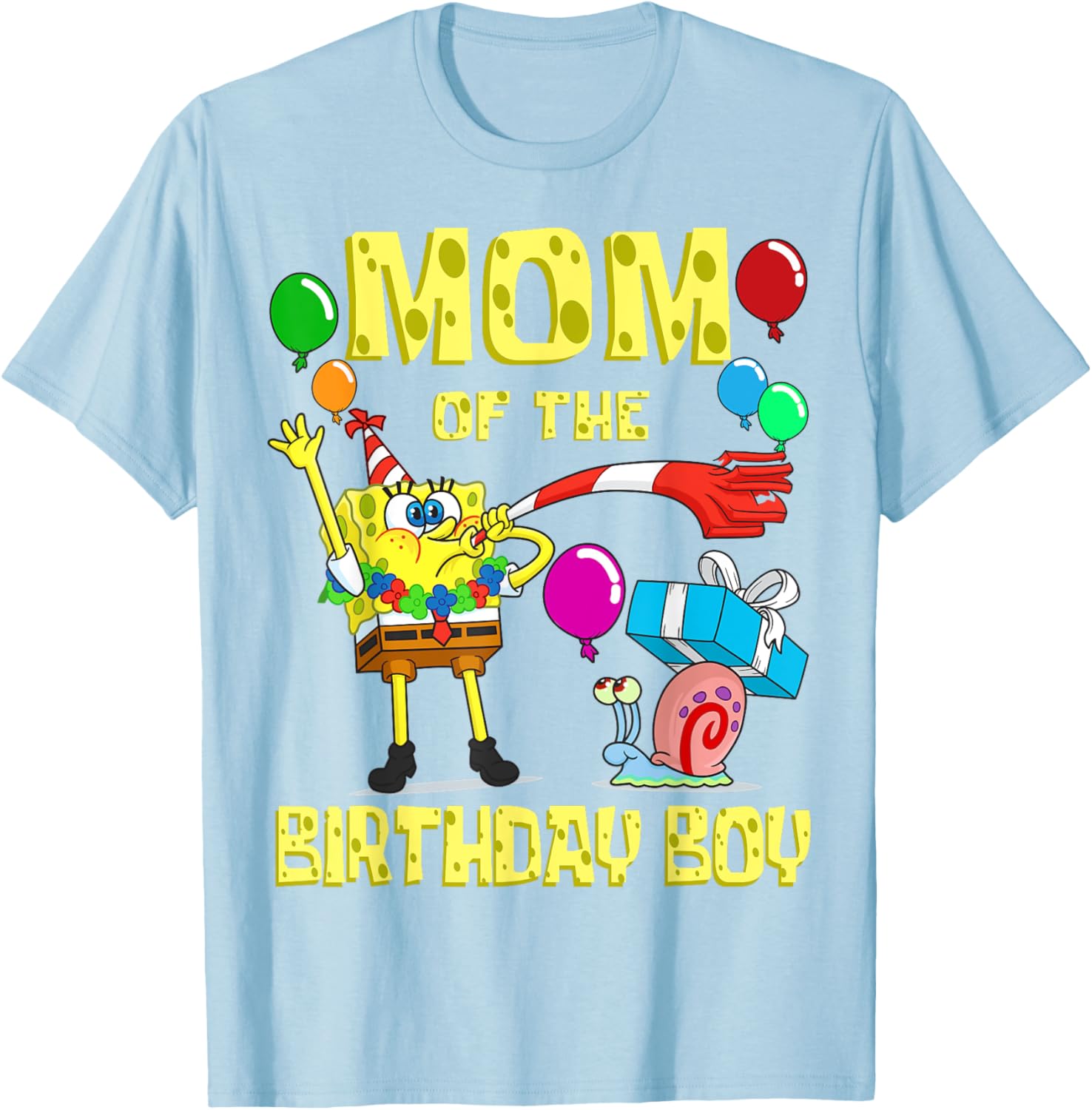 SpongeBob Mommy of the Birthday Boy Party T-Shirt for Fun Celebrations - 9