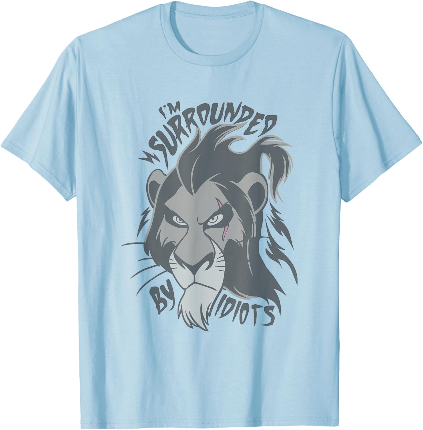 Disney Lion King Scar I'm Surrounded By Idiots T-Shirt for Fans - 3