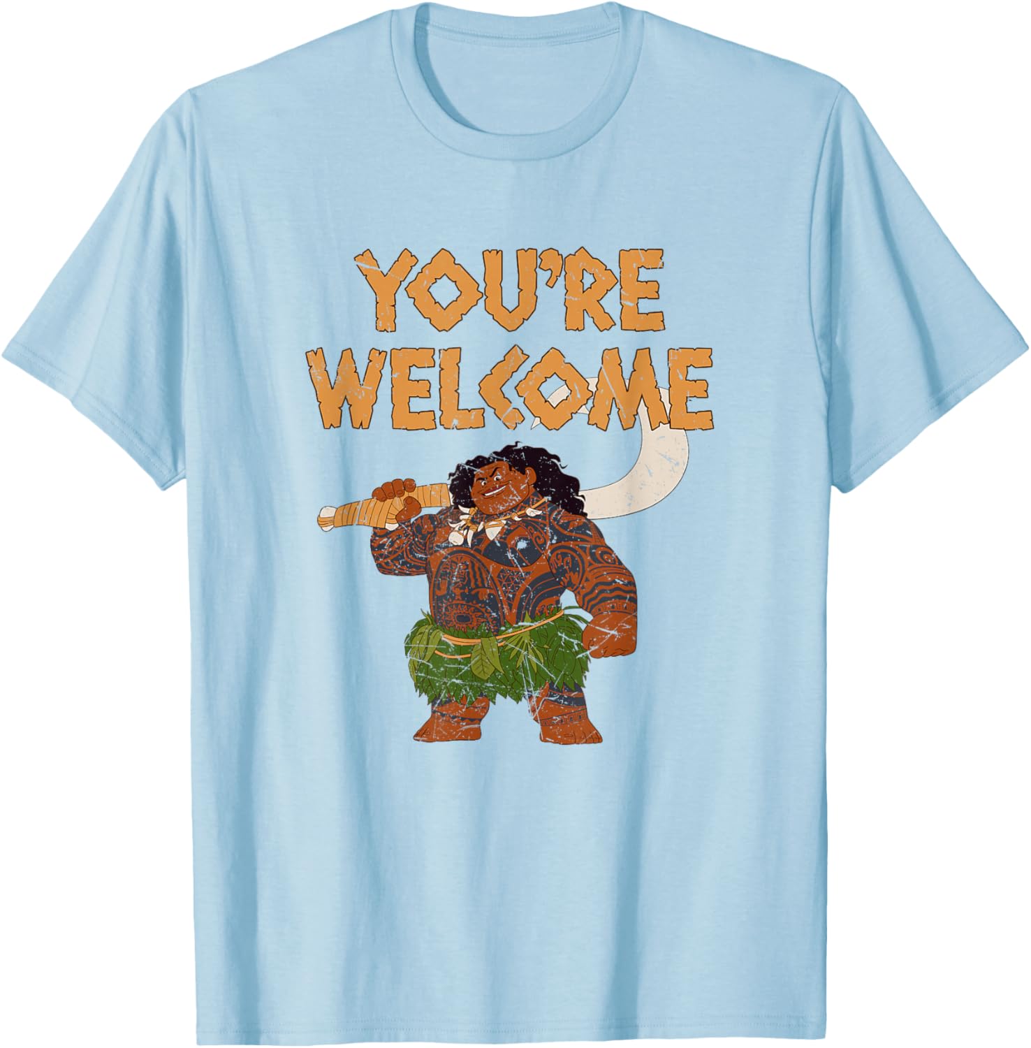 Disney Moana Maui You're Welcome Retro Logo T-Shirt for Fans - 4