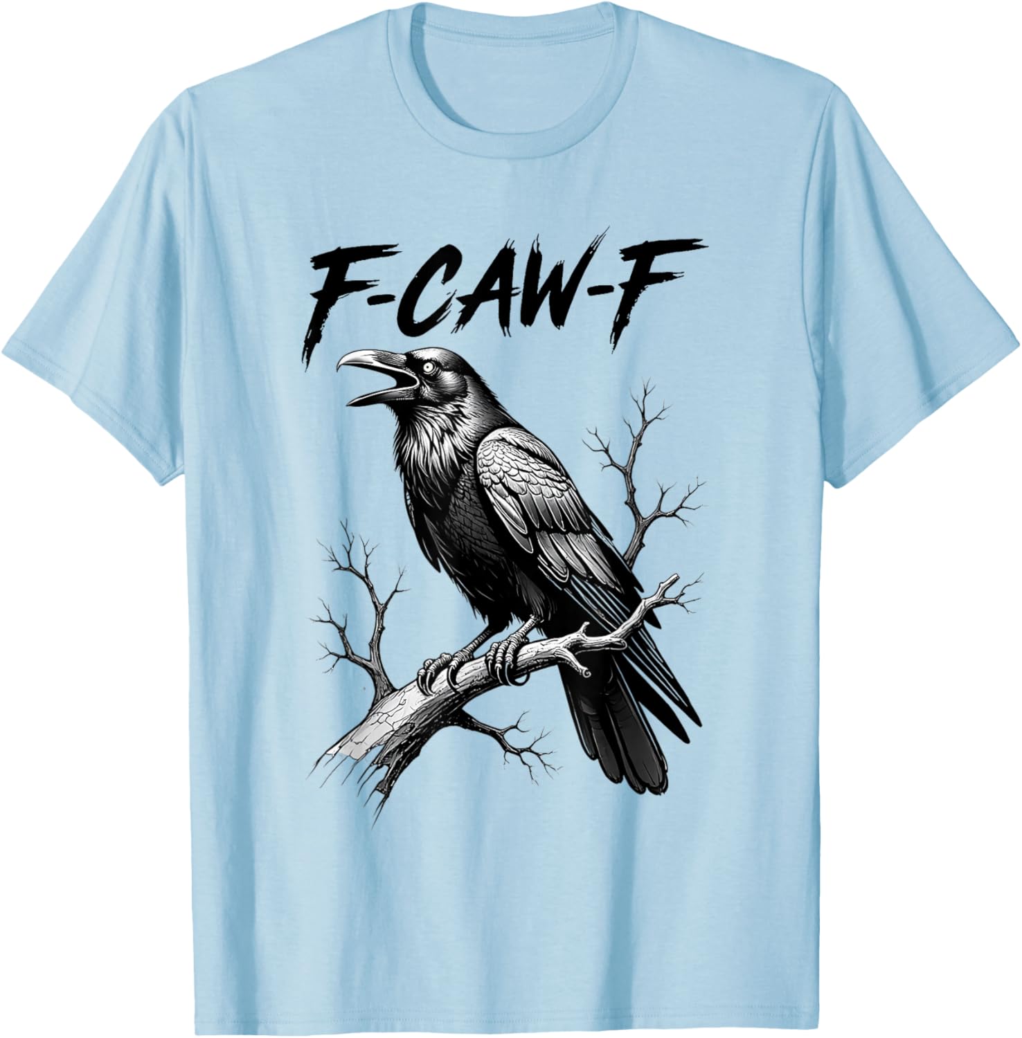 Funny Black Crow Lover T-Shirt - Dark Humor Black Bird Design - 4