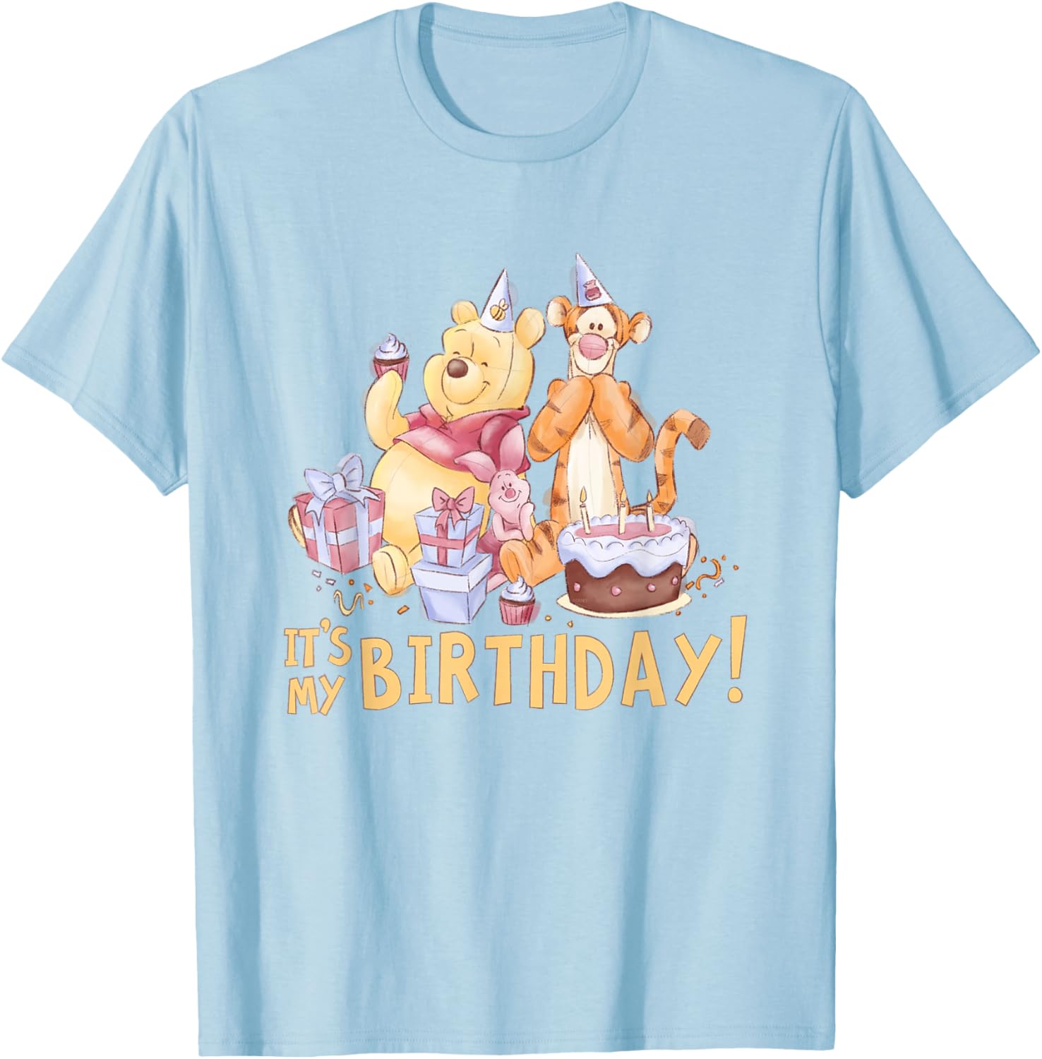 Disney Winnie the Pooh Birthday T-Shirt for Kids - Cute Party Apparel - 1