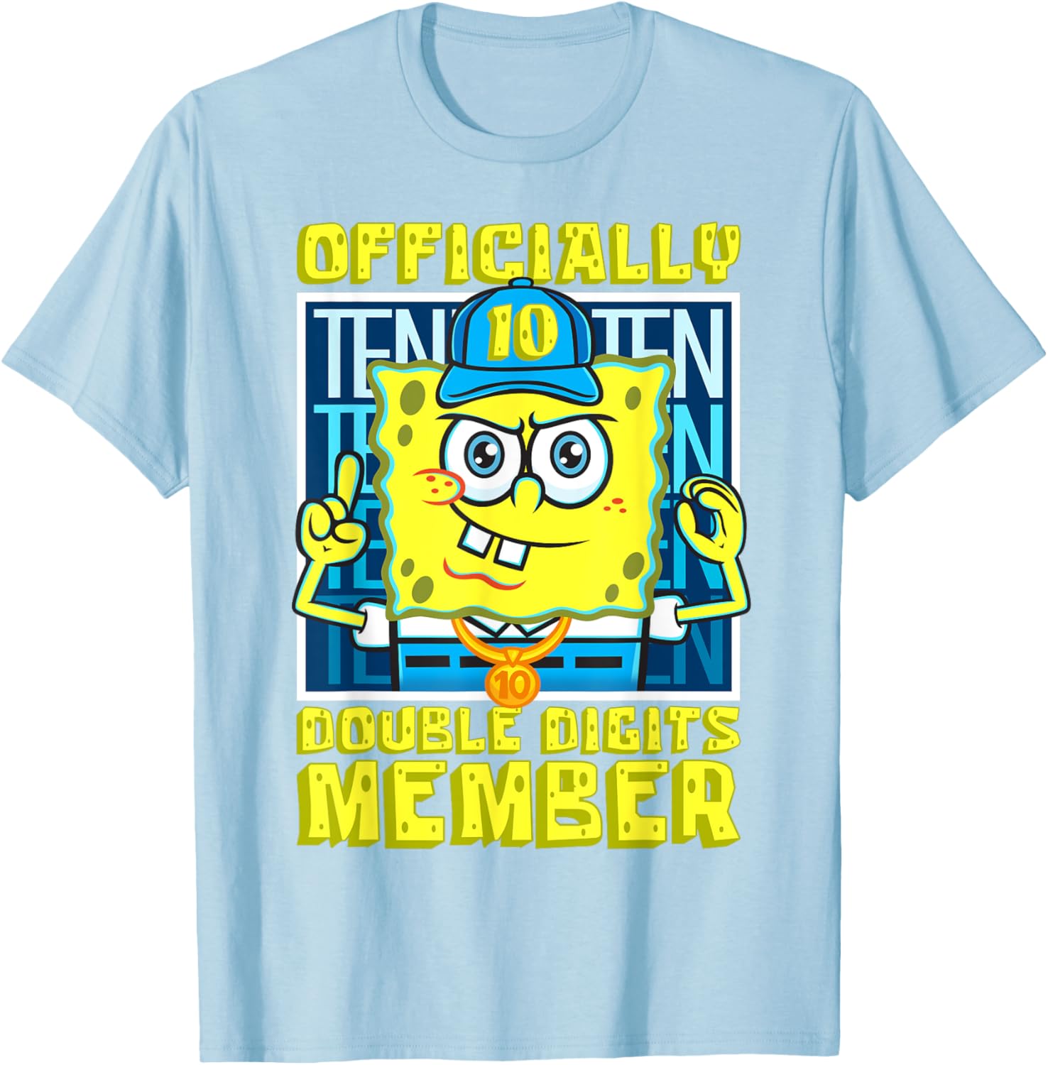 Mademark SpongeBob SquarePants Boys 10th Birthday T-Shirt Fun Style - 15