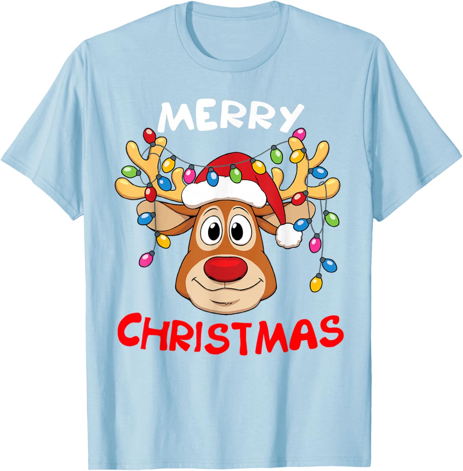 Merry Christmas Reindeer Family T-Shirt for Men and Women Fun Holiday Style - 9