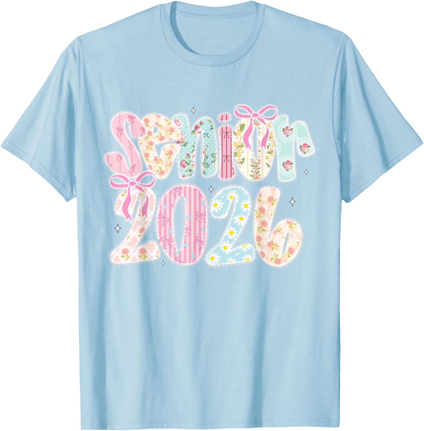 Coquette Lace Floral Pastel Graduation T-Shirt for Senior 2026 - 17