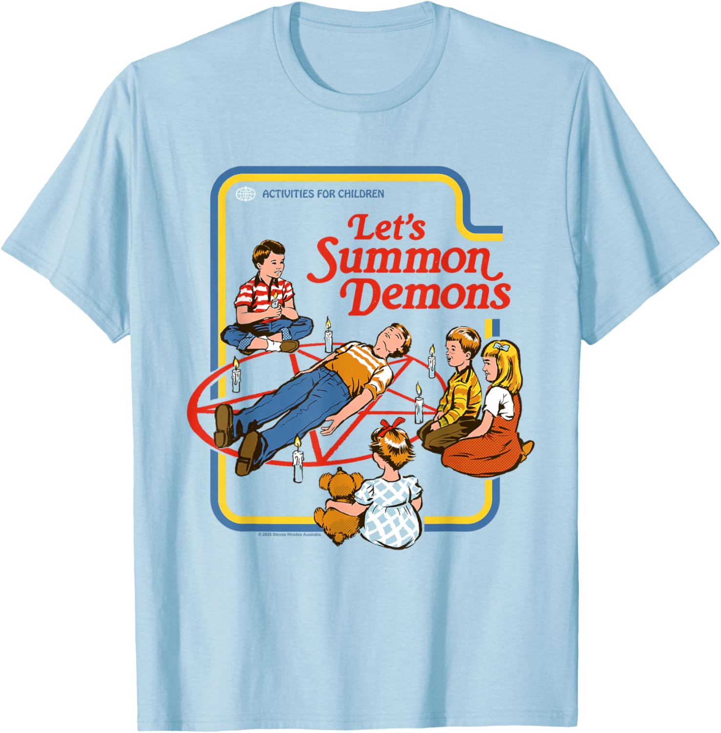 Funny Retro Let's Summon Demons T-Shirt for Adult Humor Fans - 7